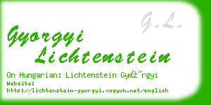 gyorgyi lichtenstein business card